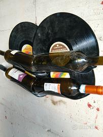 porta bottiglie in dischi vinile 