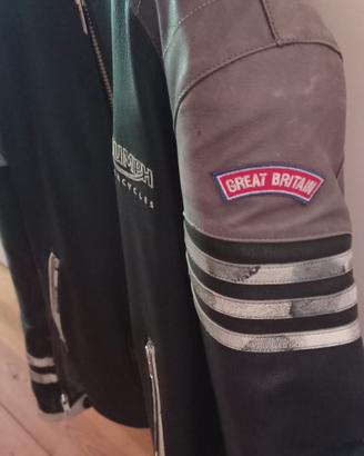 Giacca in pelle Triumph con protezioni 