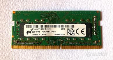 Ram 8Gb ddr4 Micron 2666 mhz