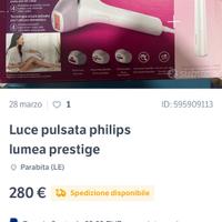 Luce pulsata philips lumea prestige