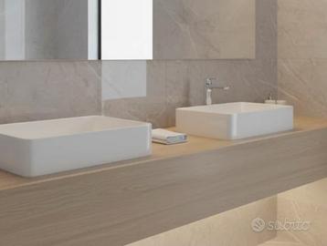 Lavabo design da appoggio rettangolare