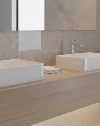 Lavabo design da appoggio rettangolare