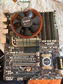 scheda madre sabertooth x58 con processore ram e c