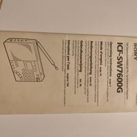 Sony user manual ICF-sw7600g