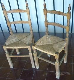 2 sedie impagliate originali