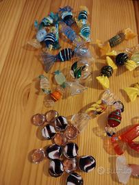 set di perline e caramelle in vetro Murano 