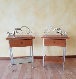 Coppia di Comodini in ferro battuto 