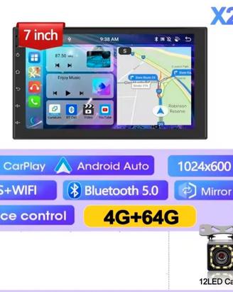 Carplay Android Auto 4GB+64GB 7" WiFi GPS