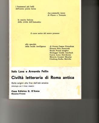 Civiltà letteraria di Roma antica.