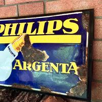 Antica insegna bombata  PHILIPS Argenta - 1920