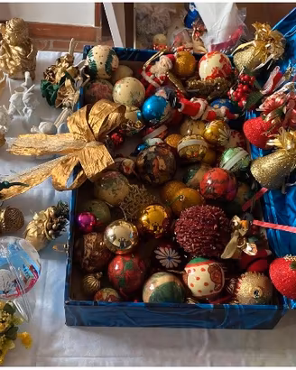 Lotto grande adfobbi Natale vintage palline angeli