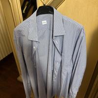 Camicia uomo a righe azzurre e blue