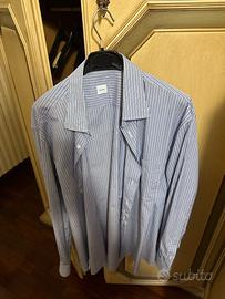 Camicia uomo a righe azzurre e blue