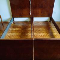 Letto antico singolo due letti radica anni '30 '40
