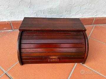 Porta pane in legno vintage
