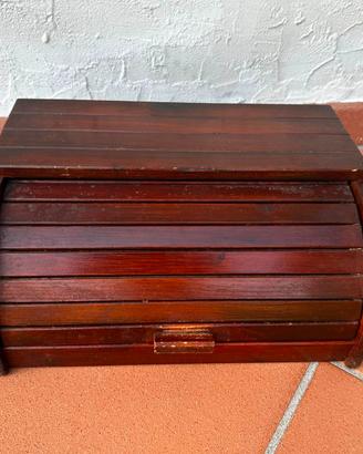Porta pane in legno vintage