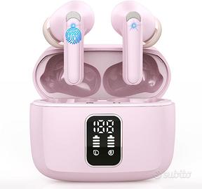 Cuffie Bluetooth Rosa BK07 Senza Fili Nuove