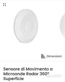 Sensore di Movimento a Microonde Radar 360º Superf