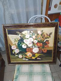 Quadro con dipinto di una natura morta 60 X 50 cm