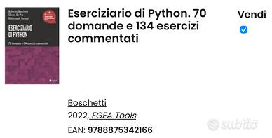 Eserciziario di Python