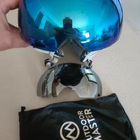 casco da sci con maschera 