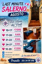 Last minute ferragosto salerno 7 posti 2km dal mar