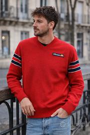 Maglione Ellesse Vintage Lana Vergine Rosso – Otti