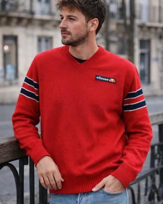 Maglione Ellesse Vintage Lana Vergine Rosso – Otti