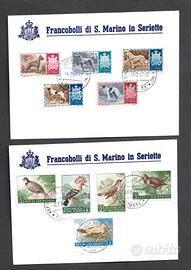 21 Francobolli Anullati San marino in 2 Seriette