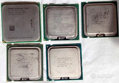 Stock di 5 CPU, Processori Intel LGA775, AMD 3500