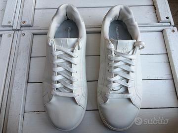 SNEAKERS SCARPE UOMO N. 42 PULL AND BEAR BIANCO