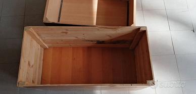 Cassettone contenitore in legno