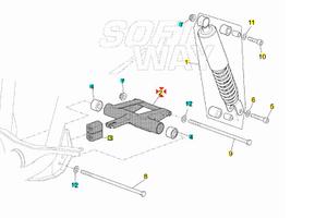 Bielletta supporto motore Aprilia Scarabeo Ditech 
