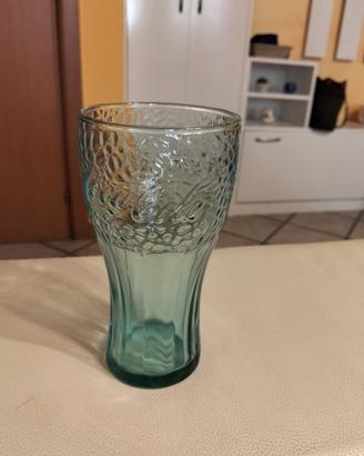 bicchiera coca cola azzurro