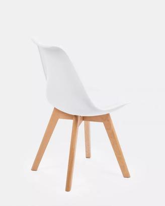 6 sedie gambe in legno con cuscino