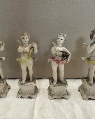 4 Putti Angeli in Porcellana Vintage – Capodimonte