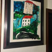 Mario Schifano olio e smalto su tela 100x80 cm.