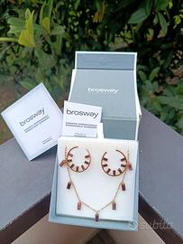 💜 Parure Brosway Oro Rosa e Cristalli Viola - Set