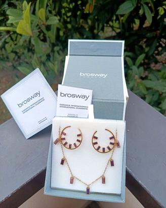 💜 Parure Brosway Oro Rosa e Cristalli Viola - Set