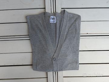 Maglia Cardigan Uomo Zara Tg. M Grigio