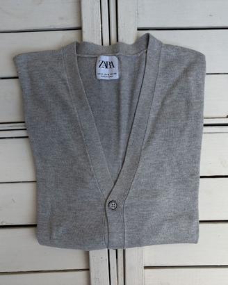 Maglia Cardigan Uomo Zara Tg. M Grigio