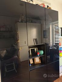 Mobile IKEA BESTÅ nero lucido 180cm -