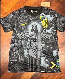 Maglia Da calcio Taglia S Gesu Brasile Nera