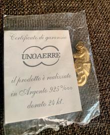 Ciondolo Unoaerre cavalluccio marino oro argento