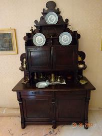 Mobile e angoliera in legno nero