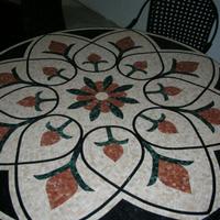 Tavolo mosaico in VERO MARMO