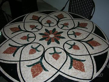 Tavolo mosaico in VERO MARMO