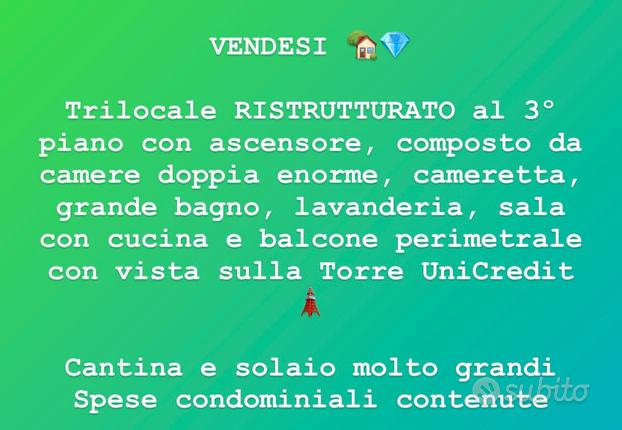 Trilocale Ristrutturato tra Centrale e Repubblica