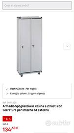 Armadio spogliatoio in resina