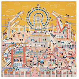 HERMES SCIALLE 140 CM "HORSE CLUB"